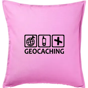 Polštář Geocaching ikony - Polštář 50x50 - 50x50 - Pouze potah ( Růžová )