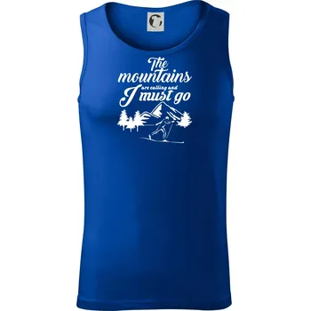 The mountains are calling běžkař - Tílko pánské Core - L ( Královská modrá )