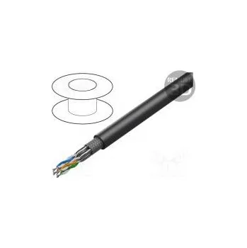 elektrický kabel Vodič EtherRail® 7 lanko Cu 4x2x24AWG polyolefin černá