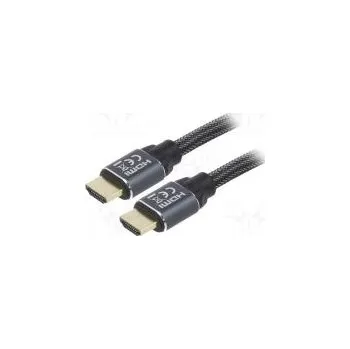Video kabel Cable HDMI 2.0 HDMI plug,both sides polyamide 3m black 28AWG