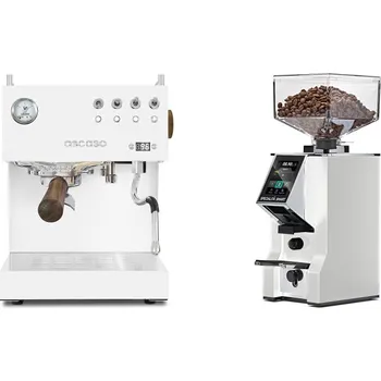 Kávovar Ascaso Steel DUO PID, White&Wood + Eureka Mignon Specialita…