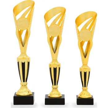 Pohár DESIGN, výška 41 cm, zlatý/černý