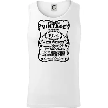 Vintage Etiketa - 1974 - Tílko pánské Core - XL ( Bílá )