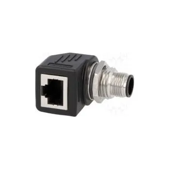 vypínač a zásuvka Adaptér RJ45 zásuvka,M12 vidlice kód D-Ethernet PIN 4 Kat 5e