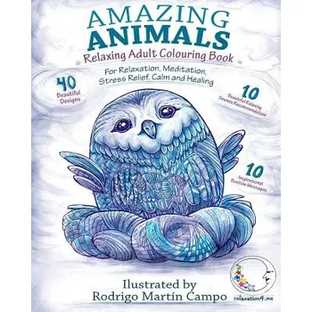 Cizojazyčná kniha RELAXING Adult Coloring Book: Amazing Animals (Relaxation4 Me)(Brožovaná)