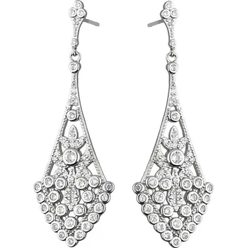 Náušnice Argento 66408 Stříbrné náušnice - čiré kulaté zirkony