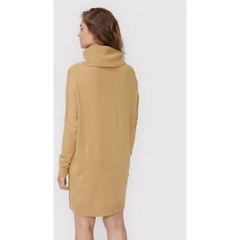 Dámské šaty Kontatto Úpletové šaty 3M7666 Béžová Regular Fit OS