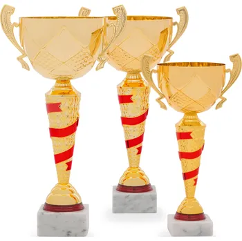 Pohár STANDARD, výška 37 cm, zlatý/červený