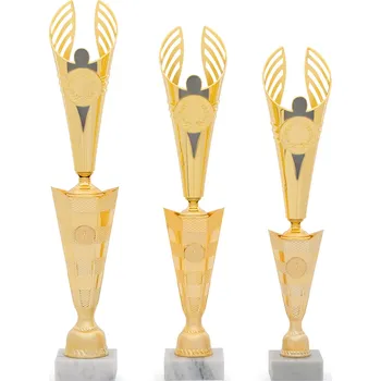 Pohár DESIGN, výška 46 cm, zlatý/stříbrný