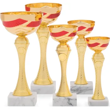 Pohár EKONOM, výška 22 cm, zlatý/červený