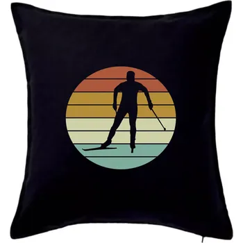 Polštář Běžkař vintage - Polštář 50x50 - 50x50 - Pouze potah ( Černá )