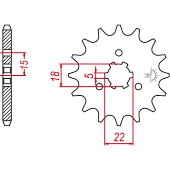 Řetězová sada pro motocykl GROSSKOPF řetězové kolo přední 423 13 KAWASAKI KX 125 94-08 (JTF1445.13) (GROSSKOPF řetězové kolo přední 423 13 KAWASAKI KX 125 94-08 (JTF1445.13))