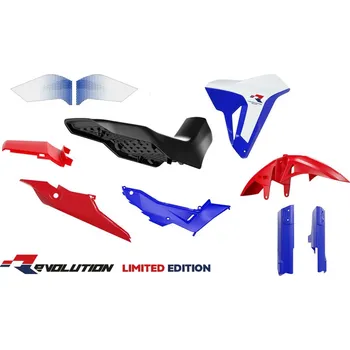 RACETECH (RTECH) kompletní sada plastů s sedloM REVOLUTION HONDA XL 750 TRANSALP 23-25 barva bílá / černá / červená (RACETECH (RTECH) kompletní sada plastů s sedloM REVOLUTION HONDA XL 750 TRANSALP 23-25 barva bílá / černá / červená)