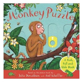 První čtění Monkey Puzzle: A Push, Pull and Slide Book (Julia Donaldson)(Leporelo)