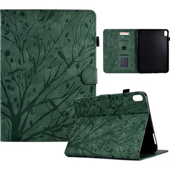 Pouzdro na tablet VSECHNONAMOBIL 116347 ART BIRDS Zaklápěcí obal pro Xiaomi Redmi Pad 2 zelený