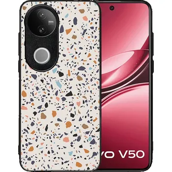 Pouzdro na tablet VSECHNONAMOBIL 117275 MY ART Ochranný kryt pro Vivo V50 5G BEIGE TERRAZZO (162)