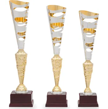 Pohár DESIGN, výška 52 cm, zlatý/stříbrný