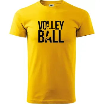 Volleyball nápis - Triko extra velké (5-8XL) - 7XL ( Žlutá )