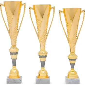 Pohár DESIGN, výška 40 cm, zlatý/stříbrný