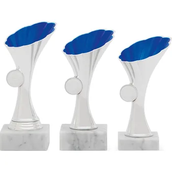 Pohár EKONOM, výška 17 cm, stříbrný/modrý