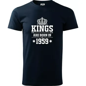 Kings are born in 1959 - Triko extra velké (5-8XL) - 6XL ( Námořní modrá (velmi tmavá - téměř černá) )