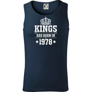 Kings are born in 1978 - Tílko pánské Core - S ( Námořní modrá (velmi tmavá - téměř černá) )