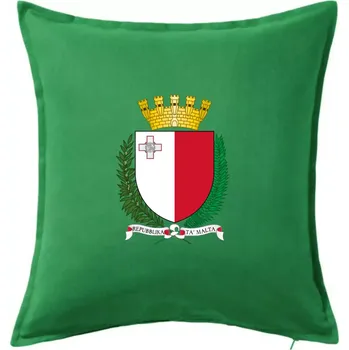 Polštář Malta - statní znak - Polštář 50x50 - 50x50 - Pouze potah ( Středně zelená )