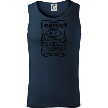 Vintage Etiketa - 1931 - Tílko pánské Core - L ( Námořní modrá (velmi tmavá - téměř černá) )