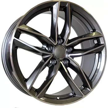 Disk Alu kola Racing Line BK690, 18x8 5x112 ET35, šedivá + leštění