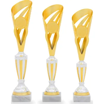 Pohár DESIGN, výška 43 cm, zlatý/stříbrný