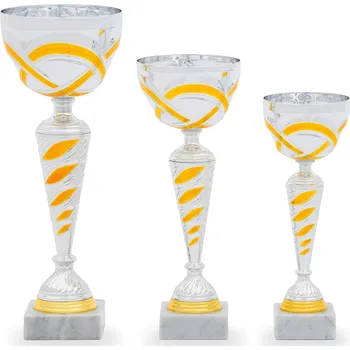 Pohár STANDARD, výška 28 cm, stříbrný/zlatý