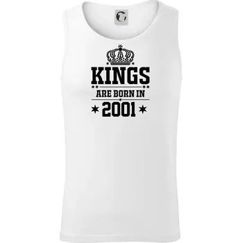 Kings are born in 2001 - Tílko pánské Core - L ( Bílá )