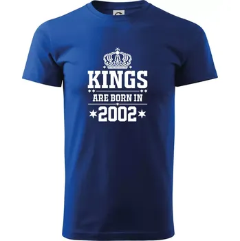 Kings are born in 2001 - Triko extra velké (5-8XL) - 8XL ( Královská modrá )