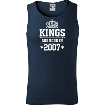 Kings are born in 2007 - Tílko pánské Core - 2XL ( Námořní modrá (velmi tmavá - téměř černá) )