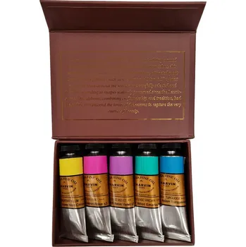 Olejová barva Charvin Paris Olejové barvy Extra Fine 5 ks Hnědý box Intense odstíny sada