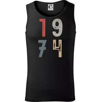 Vintage číslice 1974 - Tílko pánské Core - S ( Černá )