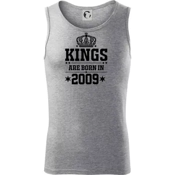 Kings are born in 2009 - Tílko pánské Core - 2XL ( Tmavě šedý melír )