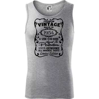 Vintage Etiketa - 1954 - Tílko pánské Core - 2XL ( Tmavě šedý melír )