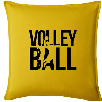 Polštář Volleyball nápis - Polštář 50x50 - 50x50 - Pouze potah ( Žlutá )