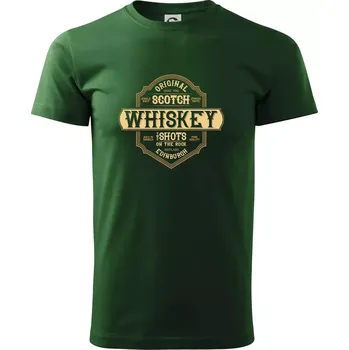 Original whiskey etiket - Triko extra velké (5-8XL) - 7XL ( Lahvově zelená )