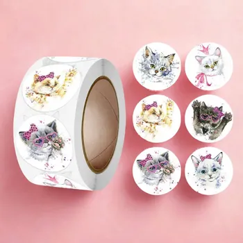 samolepka Samolepky kočičky 500 ks