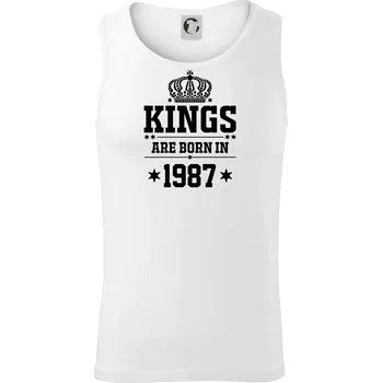 Kings are born in 1987 - Tílko pánské Core - XL ( Bílá )