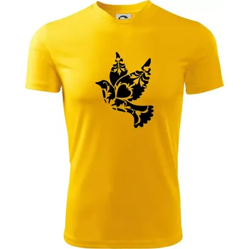 Chlapecké tričko Ptáček vzorovaný - Dětské triko sportovní (dresovina) - 158 cm/12 let ( Žlutá )