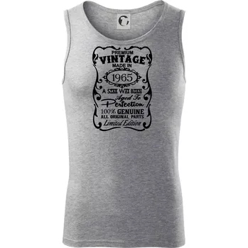 Vintage Etiketa - 1965 - Tílko pánské Core - XL ( Tmavě šedý melír )