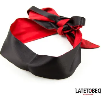 Erotická maska LateToBed BDSM Line Satin Blindfold Red & Black