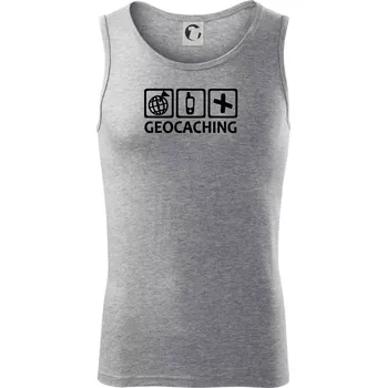 Geocaching ikony - Tílko pánské Core - L ( Tmavě šedý melír )