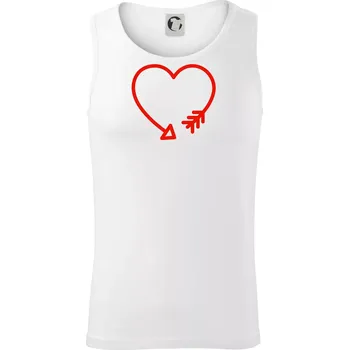 Srdce šíp - Tílko pánské Core - M ( Bílá )