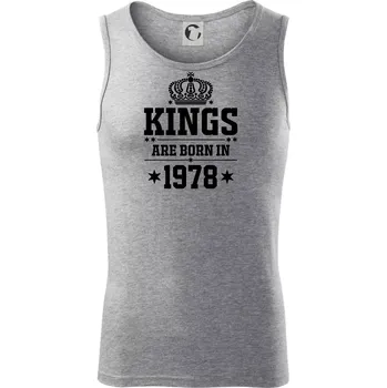 Kings are born in 1978 - Tílko pánské Core - 2XL ( Tmavě šedý melír )