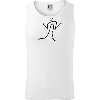 Běžkař kreslený - Tílko pánské Core - M ( Bílá )