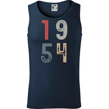 Vintage číslice 1954 - Tílko pánské Core - M ( Námořní modrá (velmi tmavá - téměř černá) )